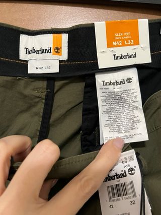 Pantaloni Chino Popeline Timberland Verdi