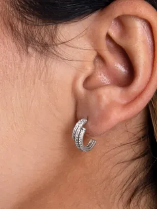 Pendientes juste clou de plata