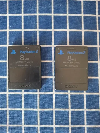 PS2 X2 ORIGINALES MEMORY CARDS MAGIC GATE