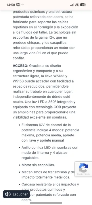 Llave Impacto Ingersoll Rand W5153 1/2 500Nm