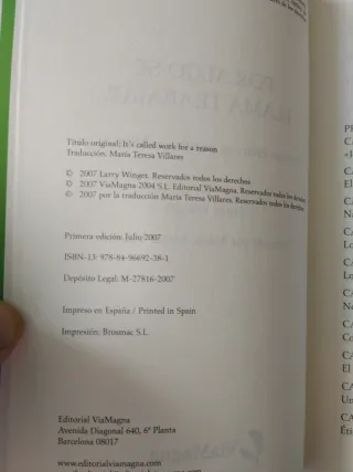 LARRY WINGET, POR ALGO SE LLAMA TRABAJAR