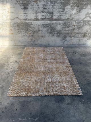 Alfombra Susi de lana y viscosa de bambú verde 160 x 230 cm.