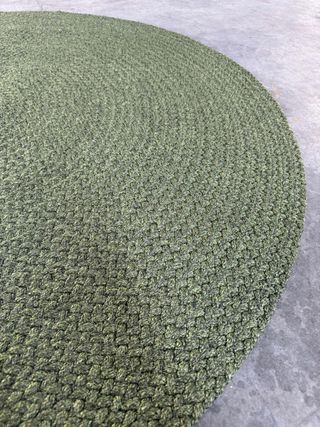 Alfombra Despas de fibras sintéticas verde Ø150 cm.