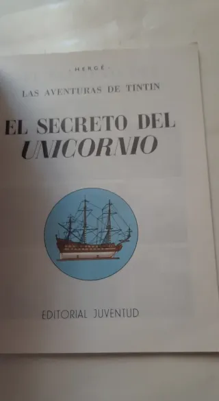 Tintin libro. El secreto del Unicornio