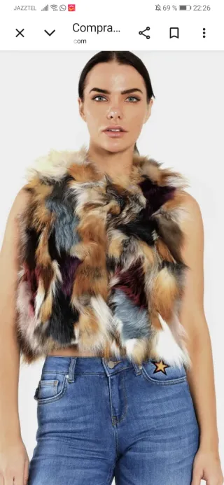 Chaleco Piel Zorro Zadig & Voltaire Multicolor