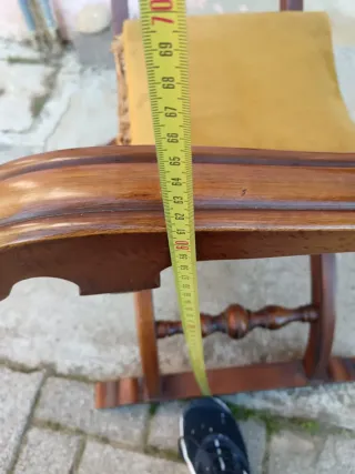 Sedia Stile Impero Vintage Velluto Legno