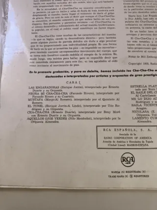 Vinilo Cha Cha Cha RCA 33 1/3 RPM