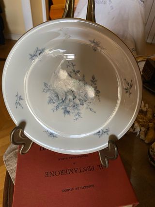 Poggia piatto in metallo dorato altezza 20