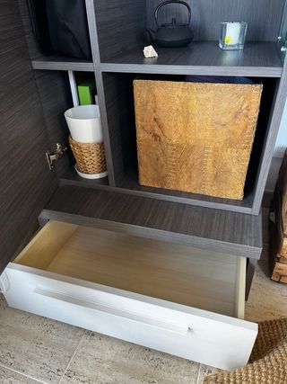 Mueble comedor madera y cristal