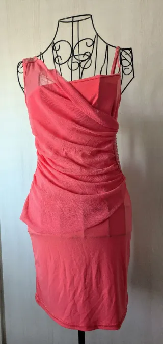 Miniabito PDK rosa/blu taglia S stupendo nuovo