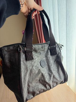 Bolso Kipling Gris/Plata.