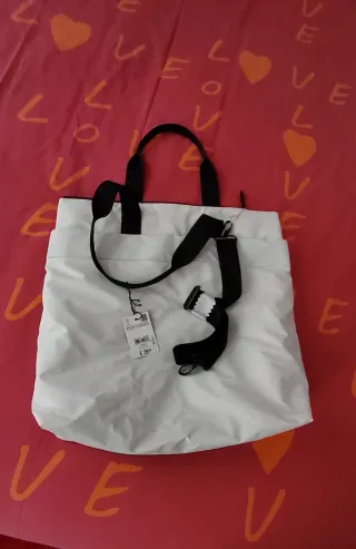 Borsa bianca con tracolla