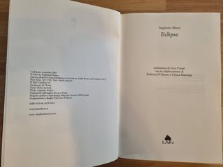 libro Eclipse di Stephenie Meyer