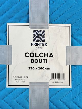 Colcha Bouti Azul 230x260 cm