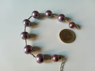 Pulsera Plata d ley y perlas mallorquinas ORQUÍDEA