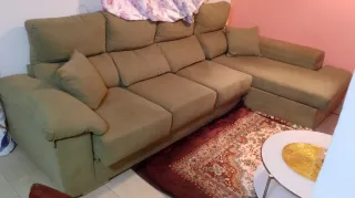 Sofá cama modular tela verde