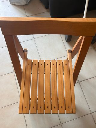 Silla plegable de madera