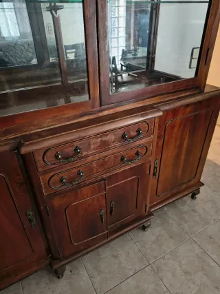 Vitrina Vintage Madera y Cristal