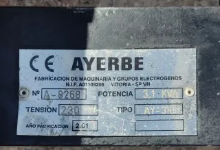 Generador, grupo electrógeno Ayerbe.