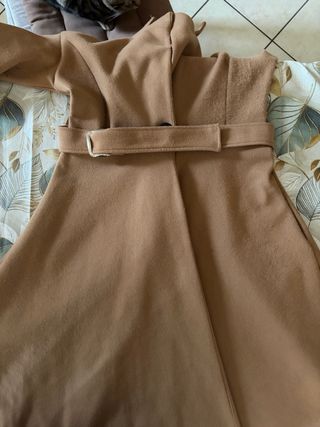 Cappotto lungo color cammello taglia XL