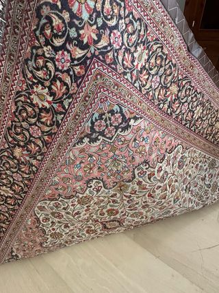 Alfombra Persa Qom Seda Hecha a Mano