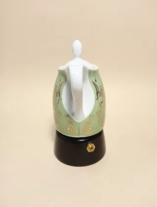 Caffettiera Moka Porcellana Verde Oro