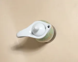 Caffettiera Moka Porcellana Verde Oro