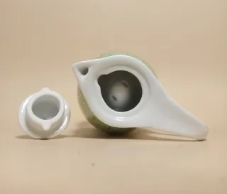 Caffettiera Moka Porcellana Verde Oro