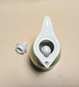 Caffettiera Moka Porcellana Verde Oro