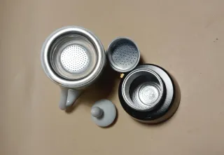 Caffettiera Moka Porcellana Verde Oro