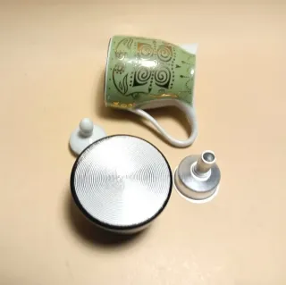 Caffettiera Moka Porcellana Verde Oro