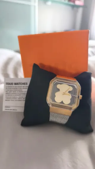 Reloj Tous Oso Dorado y Plateado