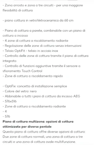 AEG Piano cottura 60 cm