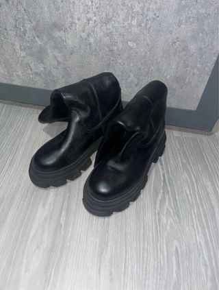 Stivali neri in pelle donna