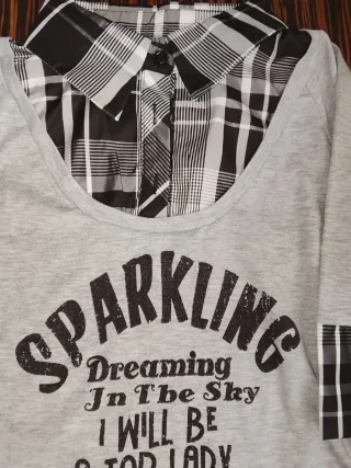 Camisa de manga corta con estampado a cuadros