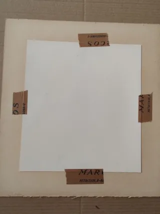 Litografía coloreada a mano Mujer