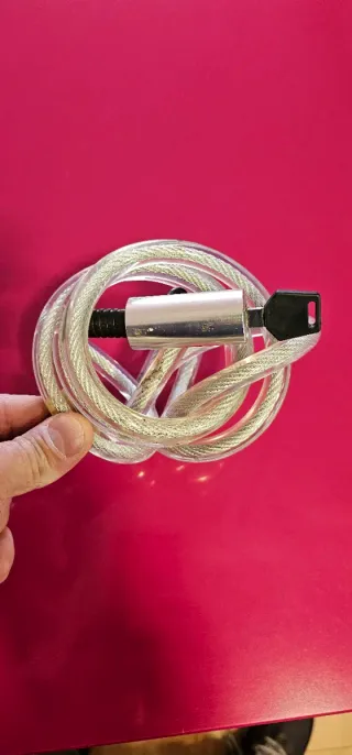 Candado Moto/Bici . Plateado.