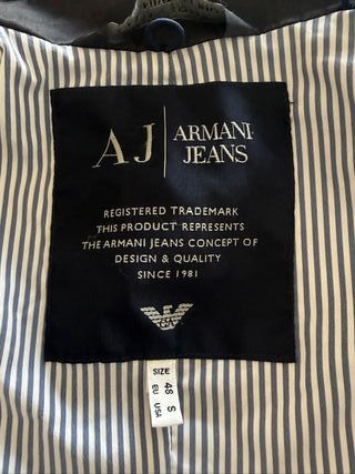 Giacca Blazer Armani Jeans Uomo Blu Taglia 48