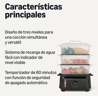 Vaporizador Eléctrico para cocinar alimentos.