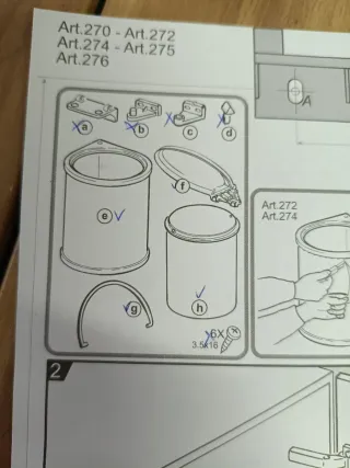 EMUCA - Cubo basura puerta de armario, contenedor