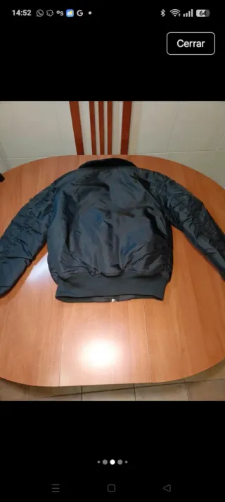Chaqueta Alpha Industries Talla L Negra