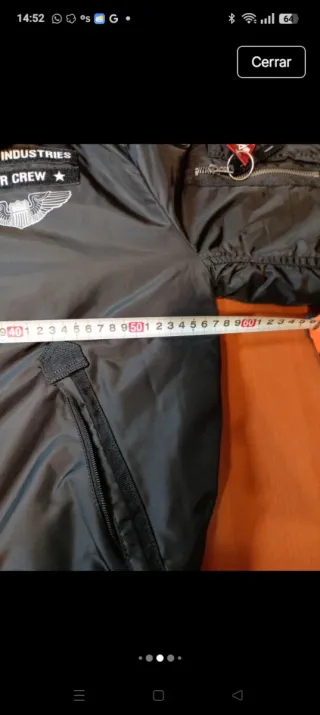 Chaqueta Alpha Industries Talla L Negra