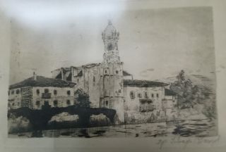 El Mozo. Grabado antiguo.