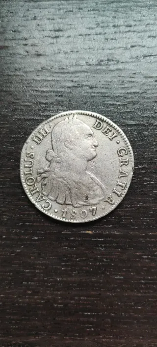 8 Reales Carlos IV 1807 Plata