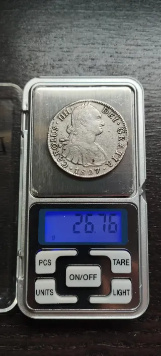 8 Reales Carlos IV 1807 Plata
