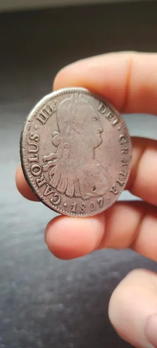 8 Reales Carlos IV 1807 Plata