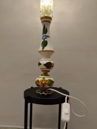 Lampada da tavolo / bajour artigianale ceramica