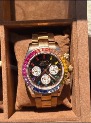 Reloj Seiko Mod Azul y Plateado