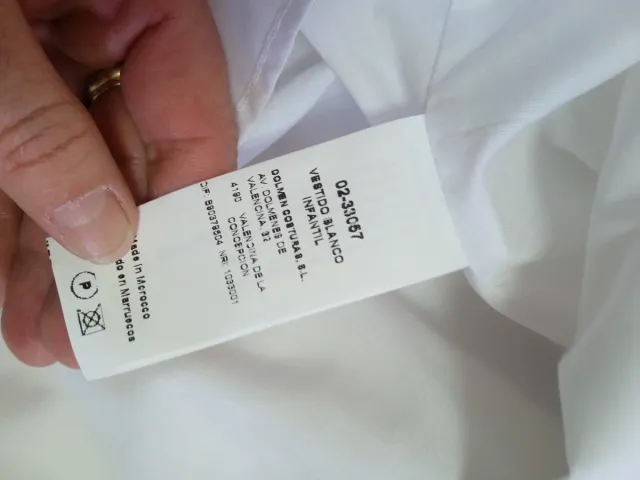 Vestido blanco y rojo Cocote