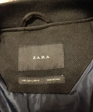 Chaqueta Zara Hombre Negra